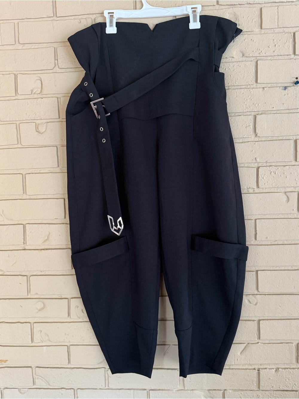 Rosa Cha Womens Black Cropped Balloon Trouser Pants Sz 36 Art To Wear Modern